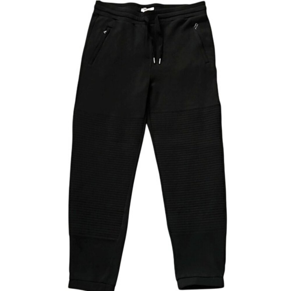 Avec Les Filles Moto Jogger Sweatpants Size Large New Black Loungewear Comfort
